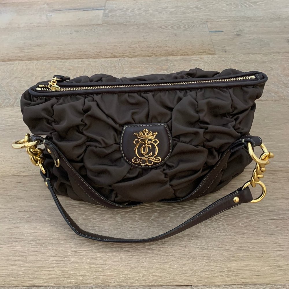 Juicy Couture Brown Vanderbilt Rouged Hobo Purse